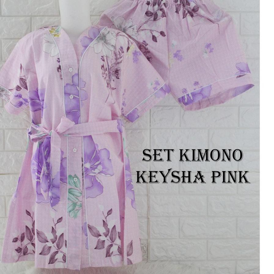 Mới! Bộ Đồ Ngủ Kimono Dài 2 Trong 1 + Quần Short 000