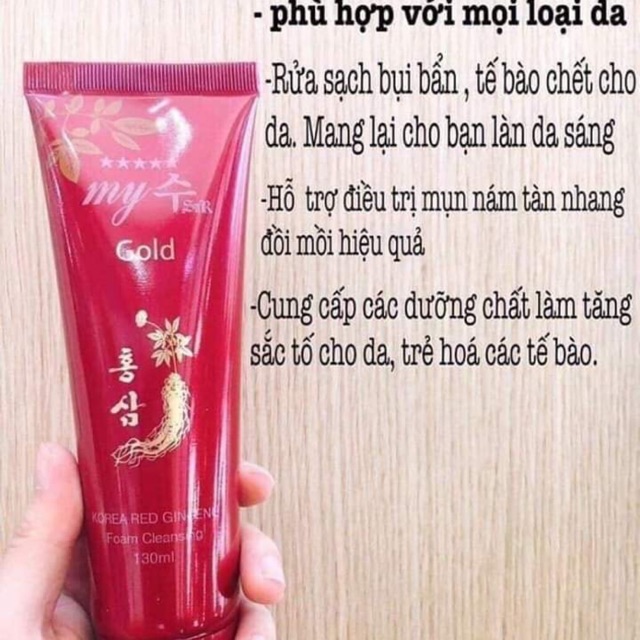 Sữa rửa mặt sâm đỏ Hàn quốc