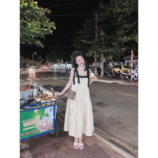 VÁY BE DÂY NƠ BABYDOLL