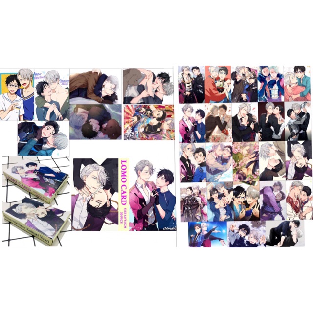 Hộp 30 lomo card victuuri couple yuri!!!on lce