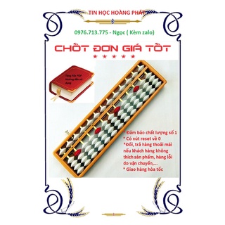 Bàn tính gẩy Soroban Bền Đẹp có nút Reset về số 0 chuyên dụng