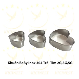 KHUÔN YẾN INOX 304 BABY TRÁI TIM 2G, 3G, 5G ĐẮP, SẤY VÀ ĐỊNH HÌNH TỔ YẾN - SET YẾN CHƯNG