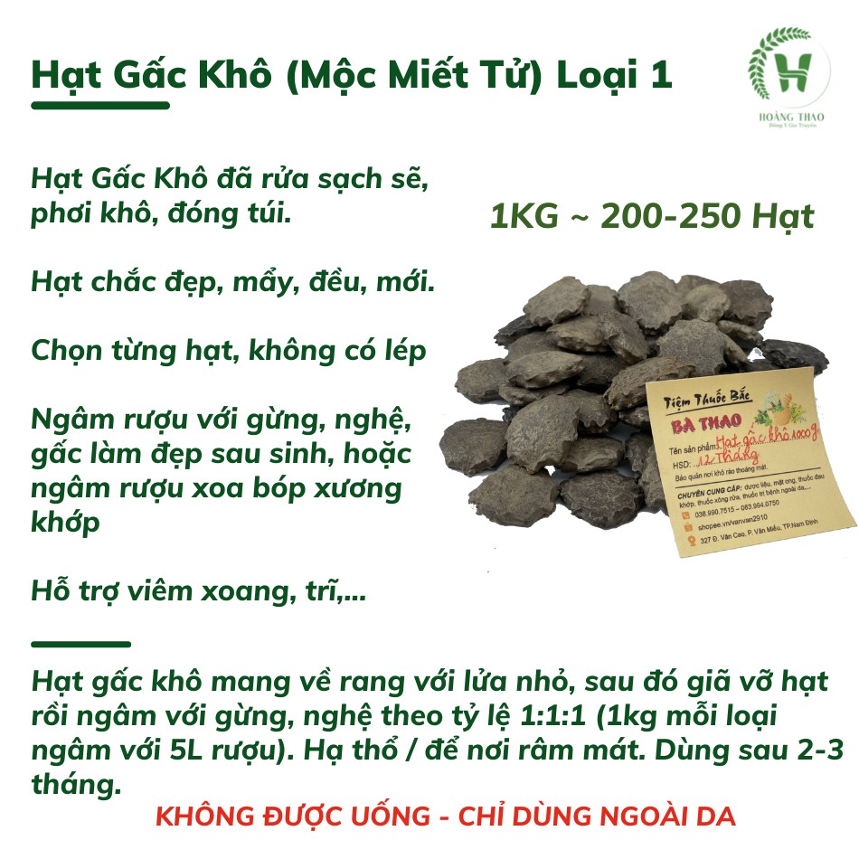 ✅Hạt Gấc Khô (Mộc miết tử) loại tốt 1kg - có video