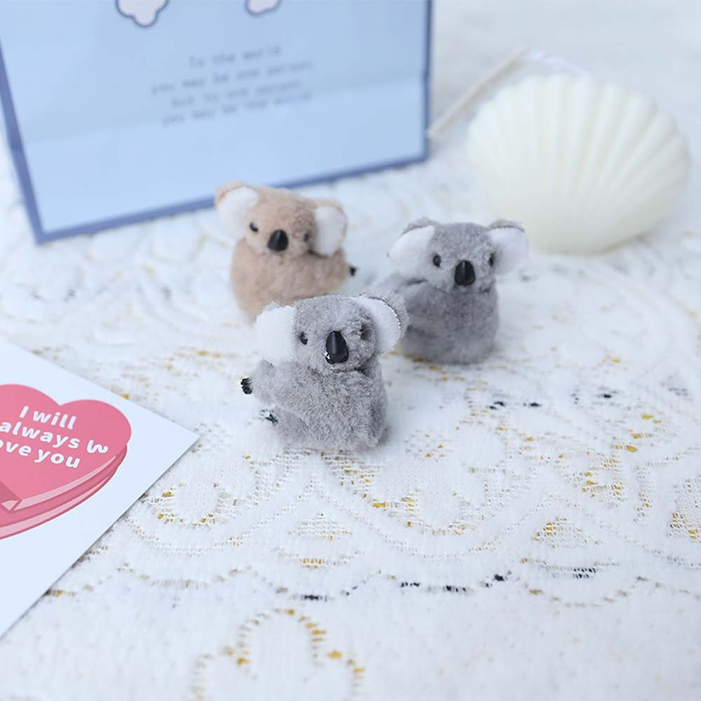Kẹp Tóc Hình Gấu Koala Nhồi Bông Dễ Thương Nhiều Màu Sắc Phong Cách Hàn Quốc Cho Nữ