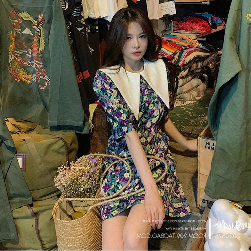 NRVP Đầm in họa tiết thời trang mùa hè trẻ trung cho nữ