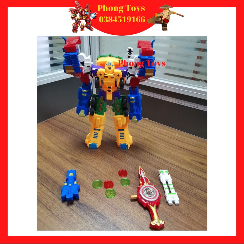 LẮP GHÉP 2 ROBOT SAMURAI BIẾN HÌNH 2 XE ĐẦU KÉO KÈM PHỤ KIỆN - ROBOT TRANSFORMER BIẾN HÌNH