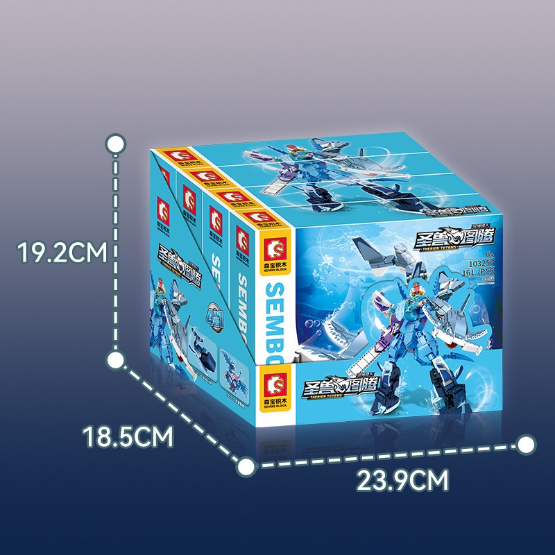 Đồ chơi Lắp ráp Robot biển cả, Sembo Block 103254-57 Sea Robot, Xếp hình thông minh, Mô hình Robot