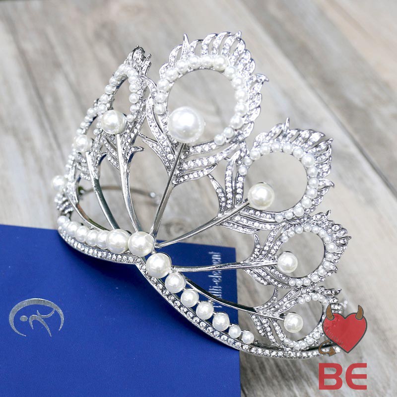 Vương miện YADORNOS bằng hợp kim đính đá lấp lánh sang trọng cho nữ