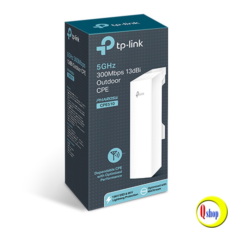 Bộ thu phát Wifi ngoài trời TP-Link CPE510 Chuẩn AC Tốc Độ 300Mbps băng tần 5Ghz - Hàng Chính Hãng