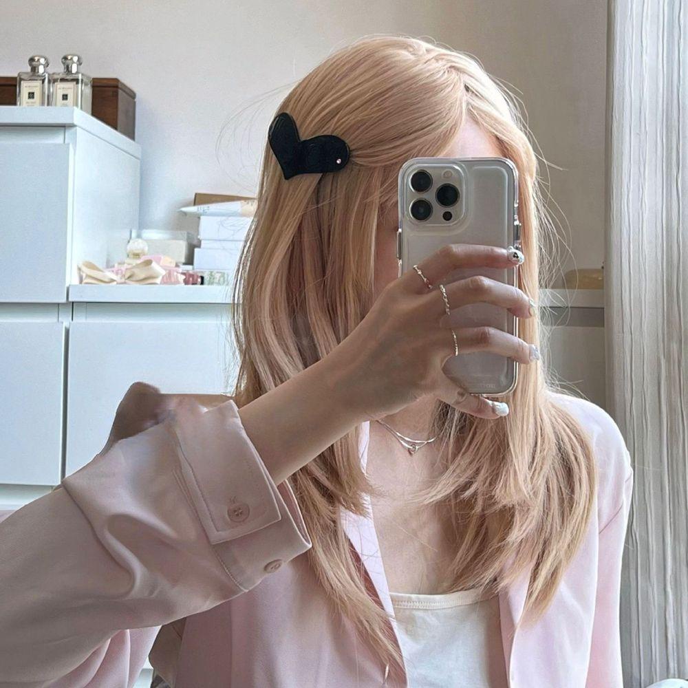 Kẹp Tóc Đuôi Ngựa Hình Trái Tim In Chữ Phong Cách Vintage Thanh Lịch Dành Cho Bạn Nữ