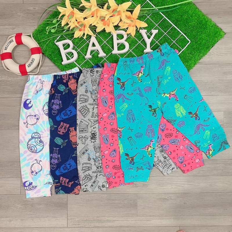 Combo 4 Quần dài bé trai cotton cho bé 9-20kg