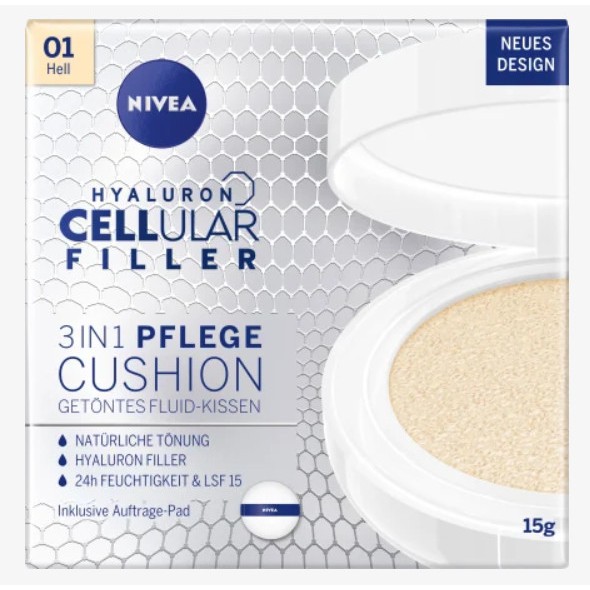 Phấn nước NIVEA 3in1 Cushion Hyaluron CELLular Filler 15g đủ 3 màu