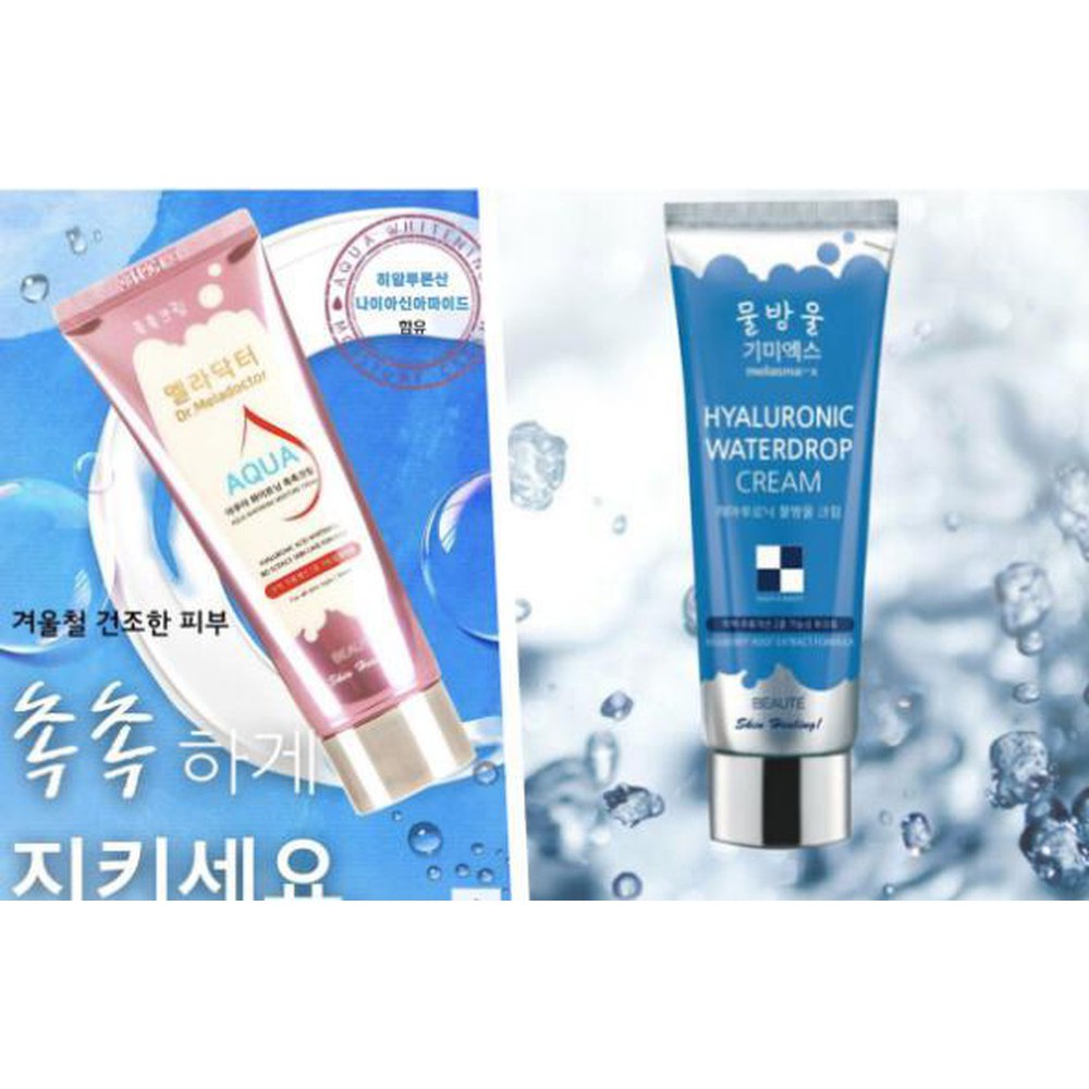 Combo Kem hỗ trợ giảm thâm nám tàn nhang Melasma-X 3D 40ml + Kem cấp nước 3D Hyaluronic Water Drop Melasma-X 80ml Harin