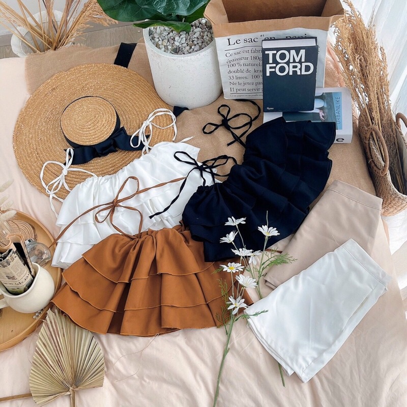Set bèo tầng + chân váy