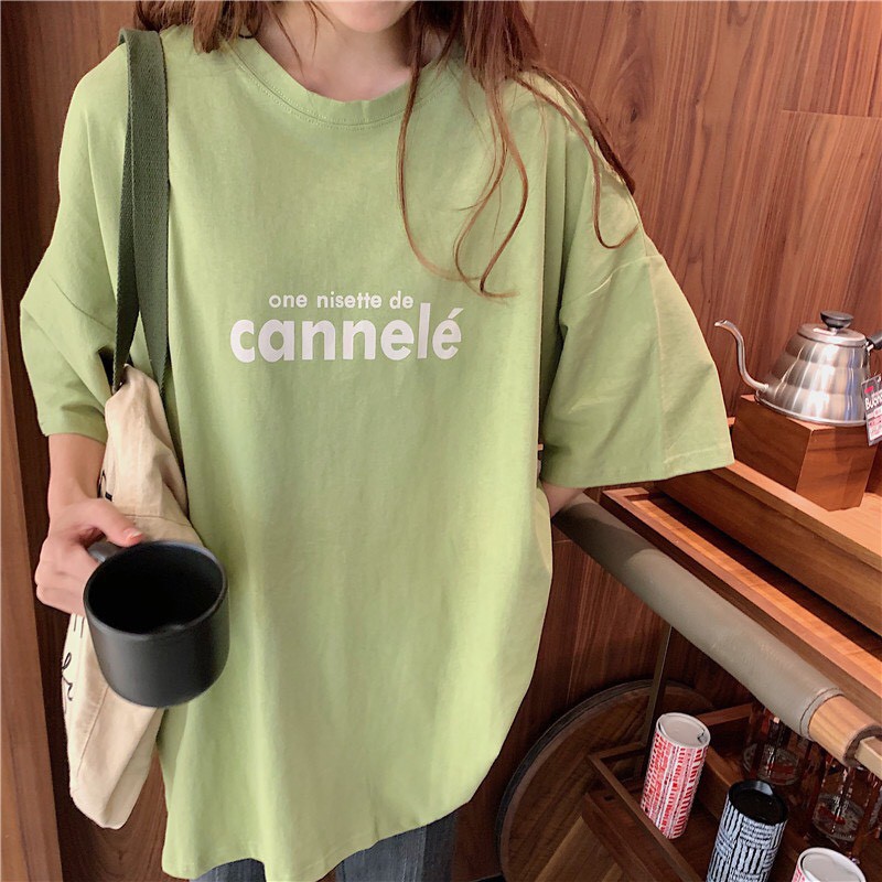Áo thun tay lỡ form rộng ESTINI áo thun Unisex nữ nam chất cotton vải dày CANNELÉ