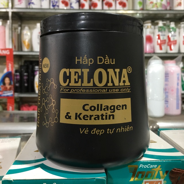 Hấp dầu Celona Collagen &amp; Keratin vẻ đẹp tự nhiên 1000ml