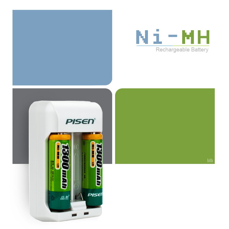 SẠC PIN MC005 KÈM 2 PIN AA 1300MAH