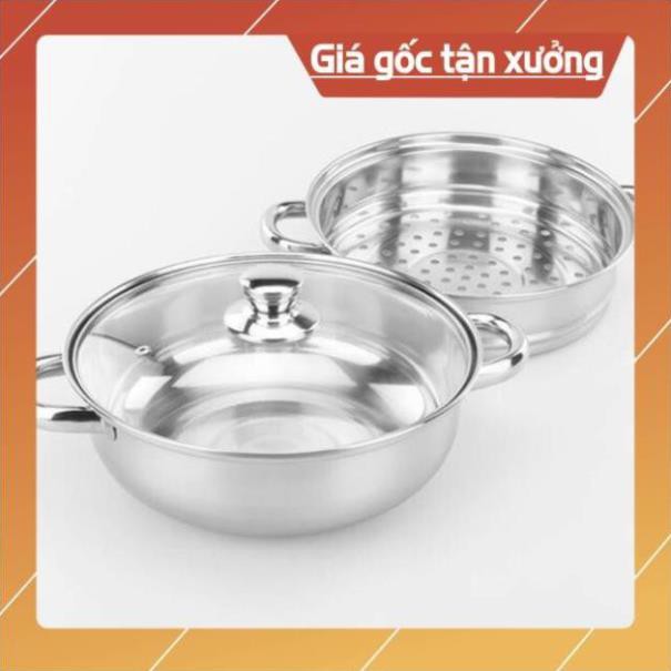 [HOT] Nồi hấp 2 tầng kèm lẩu nắp kính 28cm ( khi mua kèm theo ít nhất 1sp ĐỂ ĐƯỢC FREESHIP)