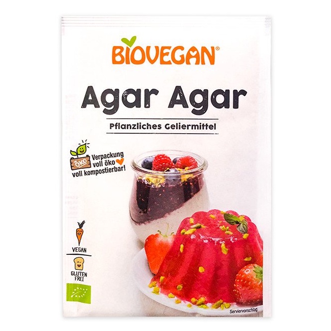 Bột Gelatine và bột rau câu hữu cơ Agar-Agar Biovegan