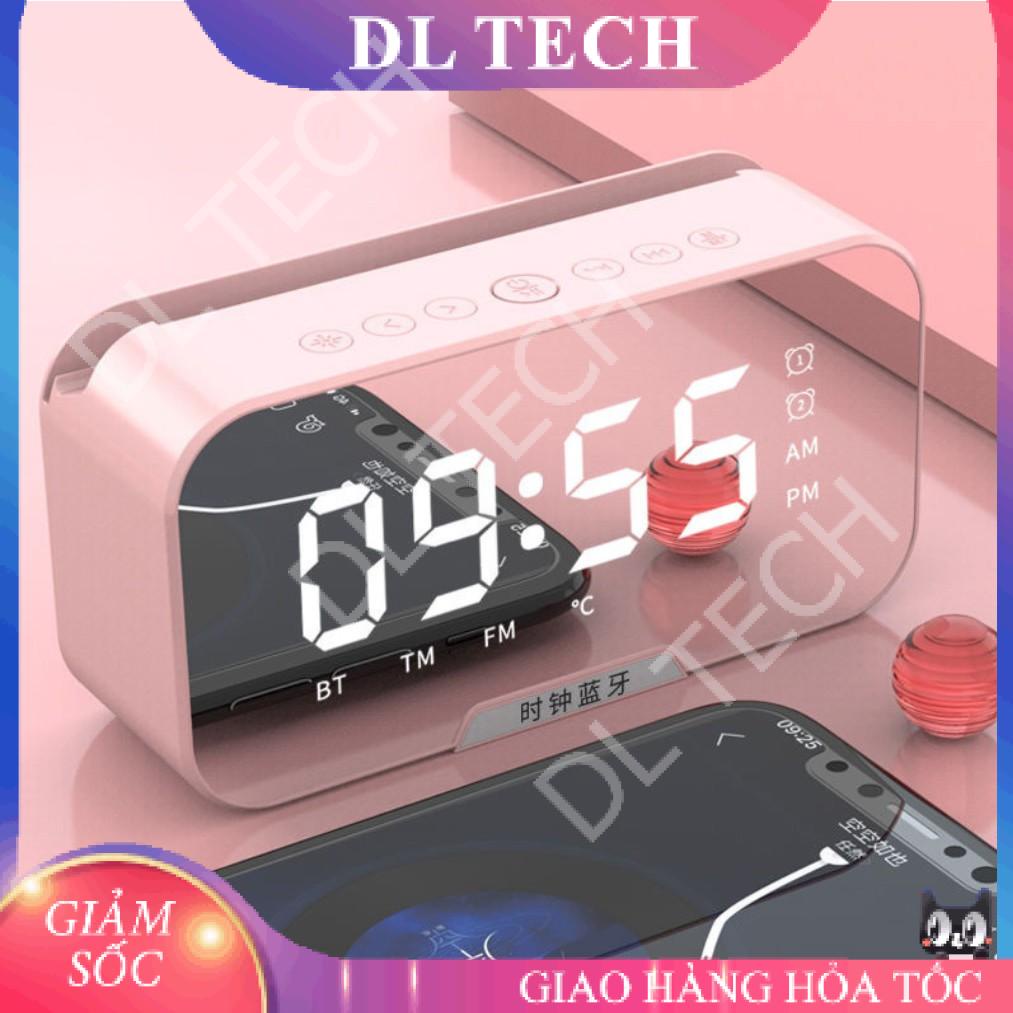 Loa bluetooth 5.0 đồng hồ báo thức nghe đài FM Màn hình tráng gương tích hợp giá đỡ điện thoại đa chức năng G11 DL TECH | BigBuy360 - bigbuy360.vn