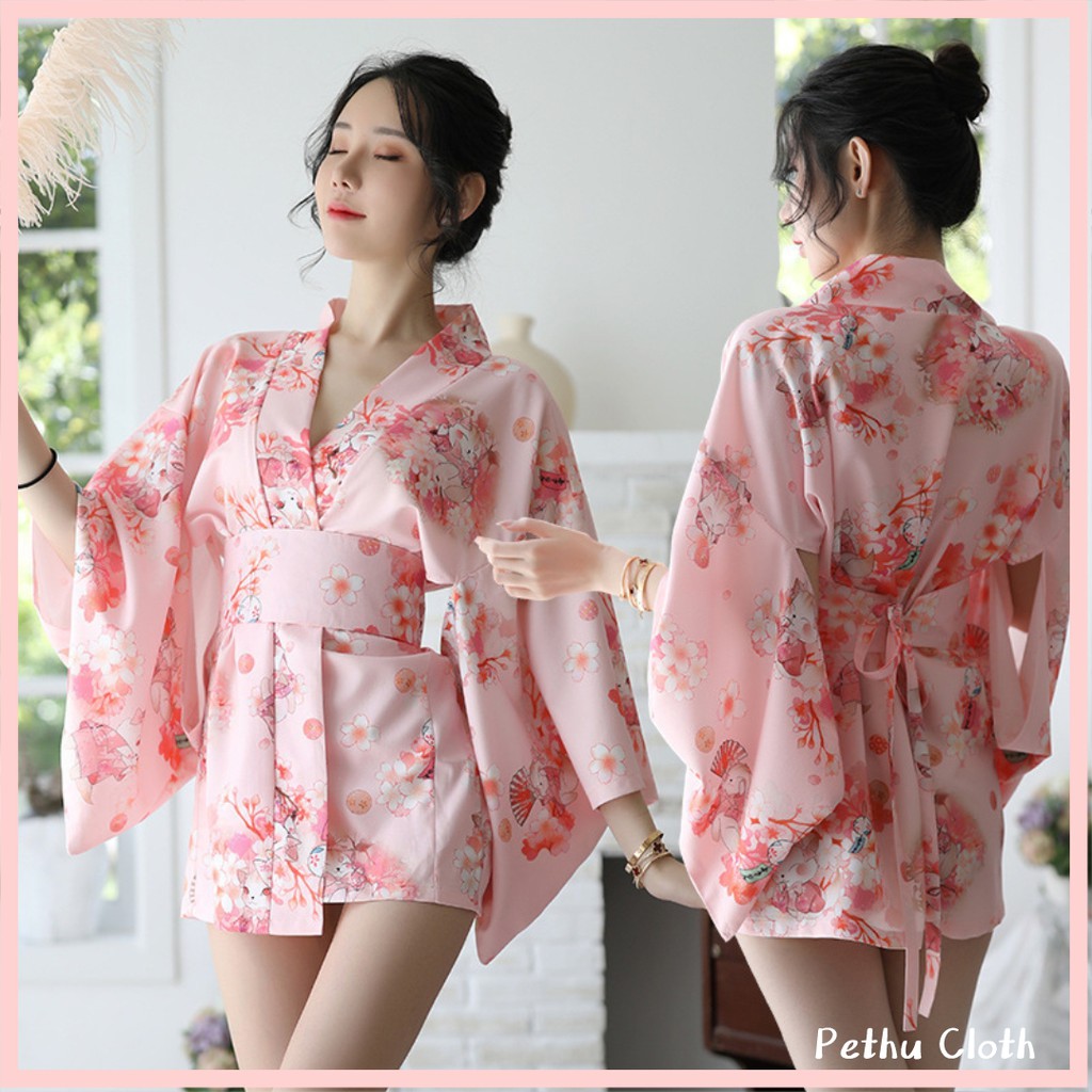（Q1, HCM）❤️ Đồ ngủ sexy❤️Đầm ngủ kimono cosplay Nhật Bản nàng Geisha Nhật Bản gợi cảm + quần lót 40-65kg---Không vớ--003 | BigBuy360 - bigbuy360.vn