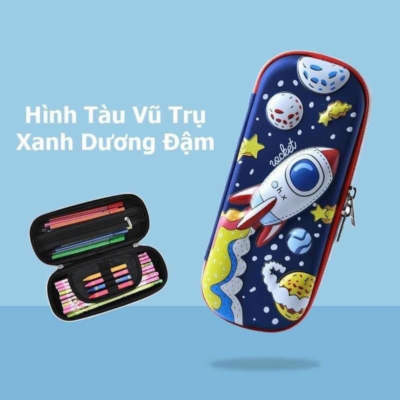 Hộp bút 3D, hộp đựng bút cho bé trai bé gái trẻ em học sinh tiểu học, hình ảnh in nổi siêu cute dễ thương