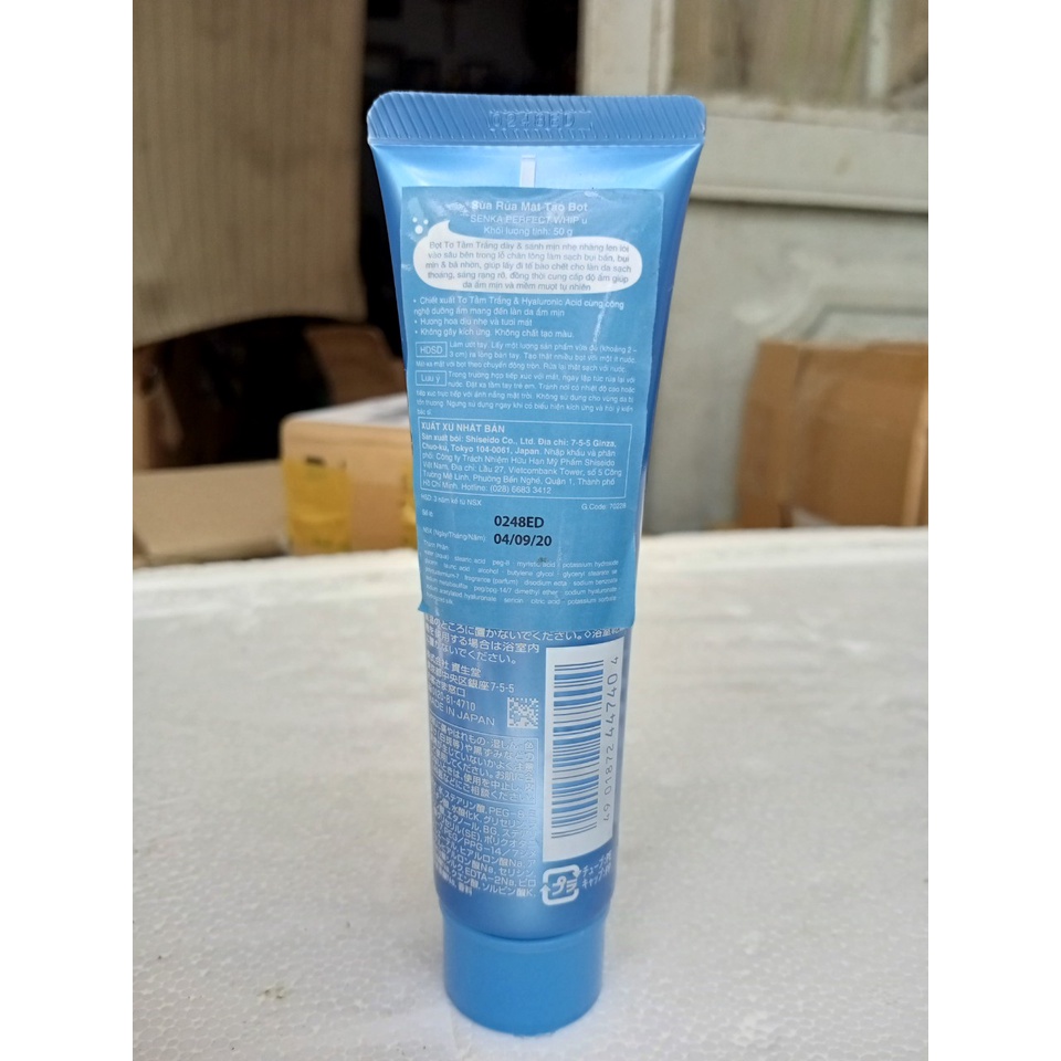 Sữa rửa mặt chiết xuất tơ tằm trắng Senka Perfect Whip 50g | BigBuy360 - bigbuy360.vn