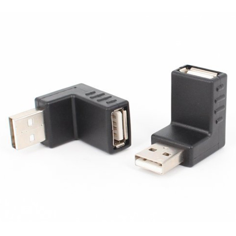 Đầu Nối Chuyển Đổi USB 2.0 Male Sang Female Bẻ Góc 90 Độ Trái Và Phải