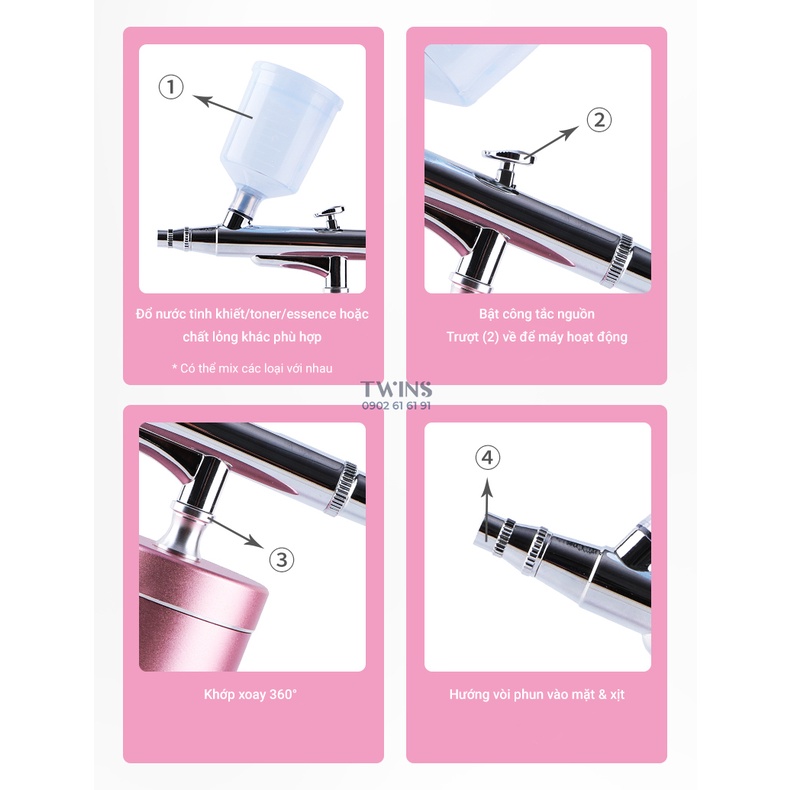 Máy Phun Oxygen Injector Blingbelle Cấp Oxy Cho Da, Trẻ Hóa, Tăng Cường Collagen, Phục Hồi Nhanh Chóng, Tăng Đàn Hồi | BigBuy360 - bigbuy360.vn