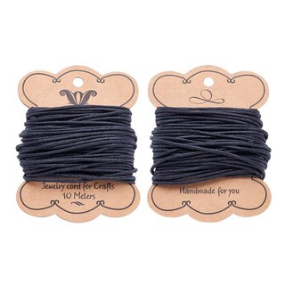 Ready Stock 10m Black Cotton Polyester Waxed Cord Macrame String Linen Thread Wire