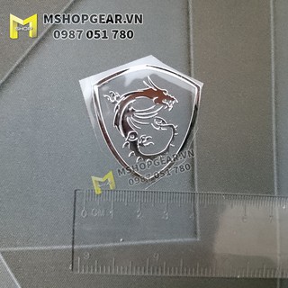 Sticker logo MSI nikel bạc