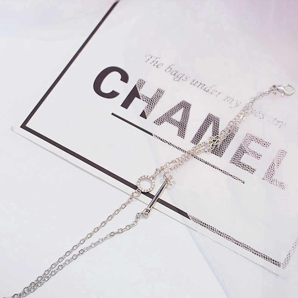 Vòng Tay Mạ Bạc 925 Thiết Kế Đơn Giản Phong Cách Hàn Quốc Cho Nữ