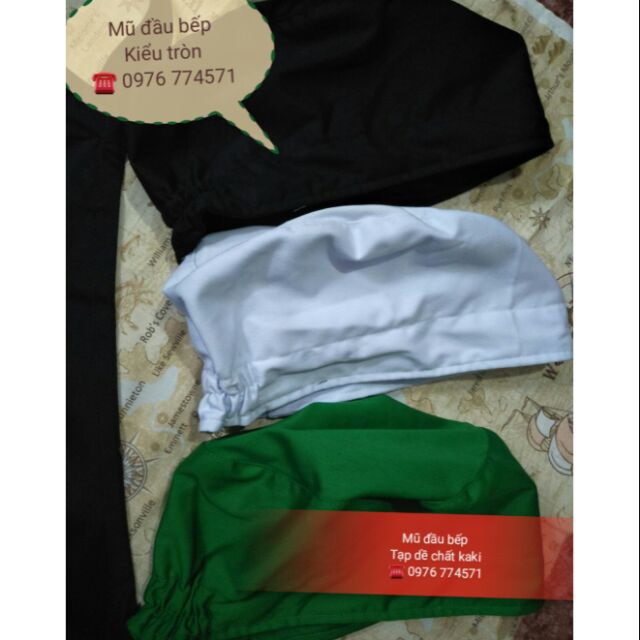 Mũ đầu bếp - chất Kaki
