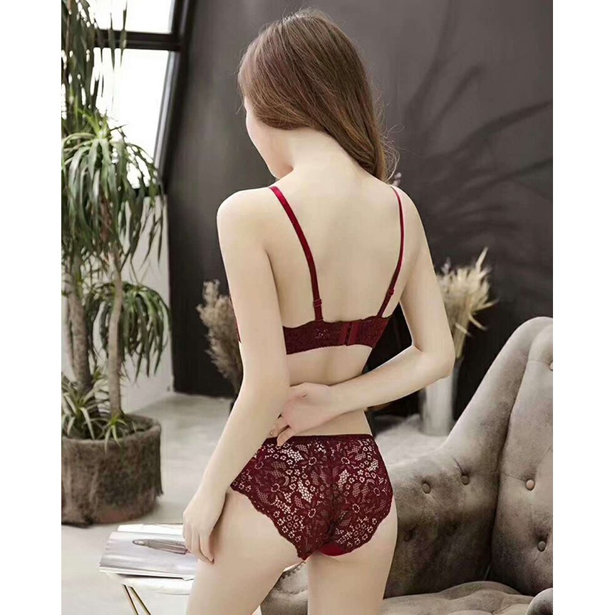 Bộ Đồ Lót Ren Nữ Cao Cấp 1274 Đỏ