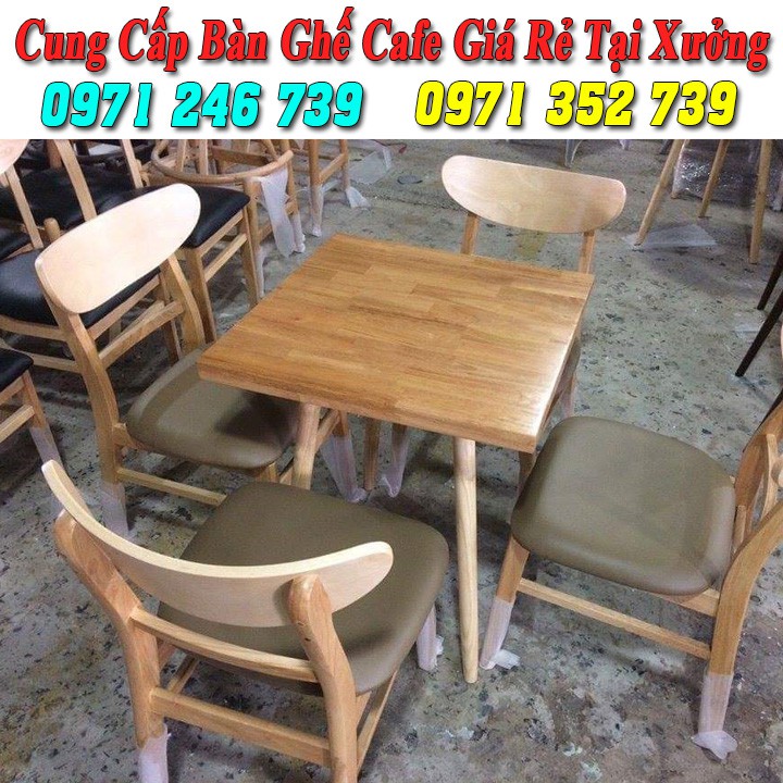 Bàn ghế cafe gỗ cao cấp xưởng sản xuất giá rẻ