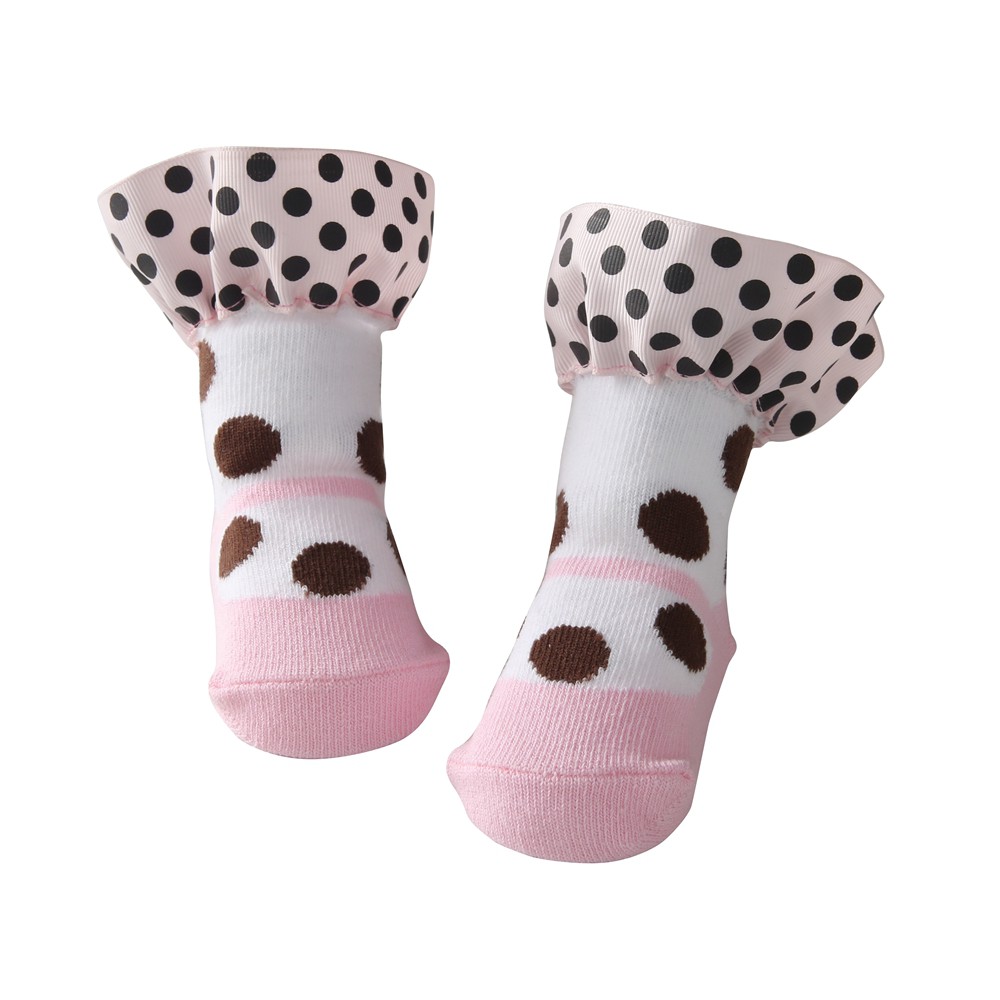 Đôi Vớ Sanlutoz Thiết Kế Màu Hồng Phong Cách Công Chúa Dễ Thương Cho Bé Gái Sơ Sinh