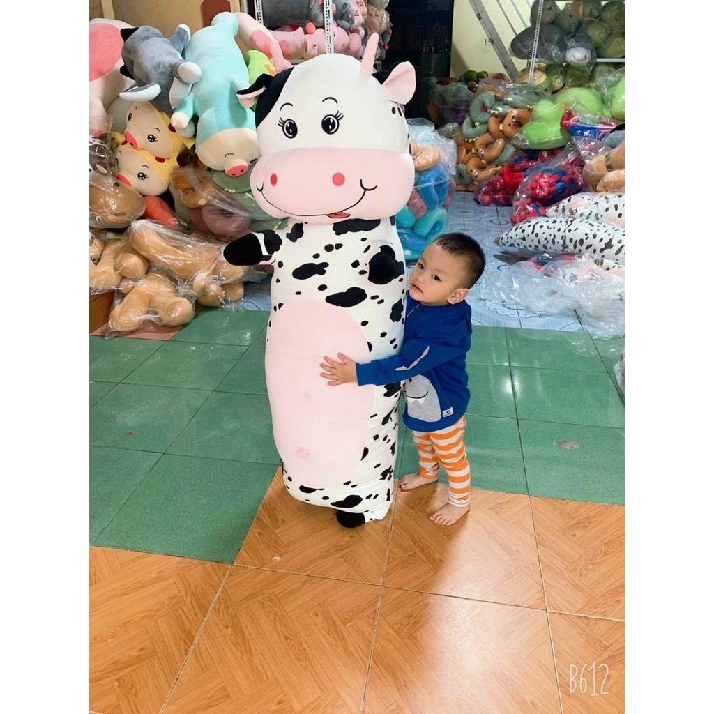 Gối ôm gấu bông bò sữa hàng nhập khẩu_Ruột bông kháng khuẩn,siêu mềm co giãn 4 chiều_Thích hợp làm quà tặng