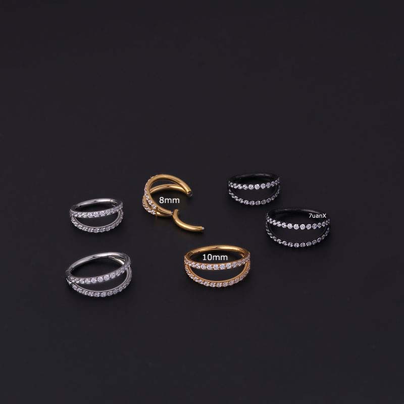1 Bộ 2 Khuyên Xỏ Mũi 16G Bằng Thép Không Gỉ Cá Tính