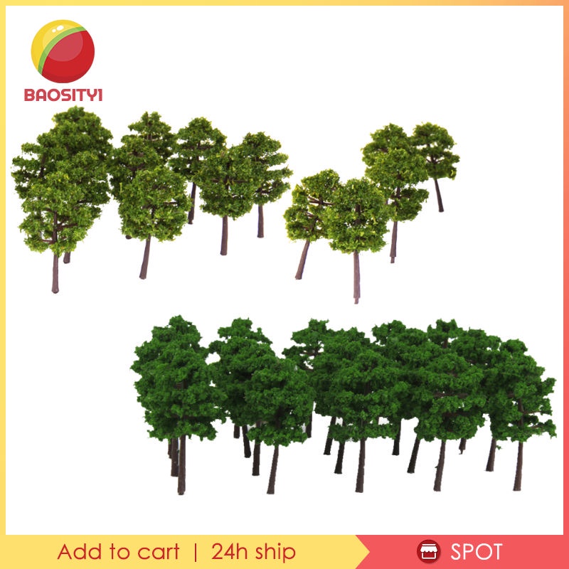 Set 80 mô hình cây cảnh trang trí tỉ lệ 1:250