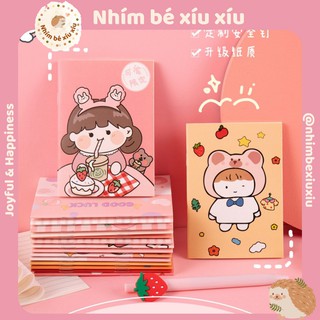 Sổ tay kẻ ngang size A7 nhiều hình cute dễ thương VT143