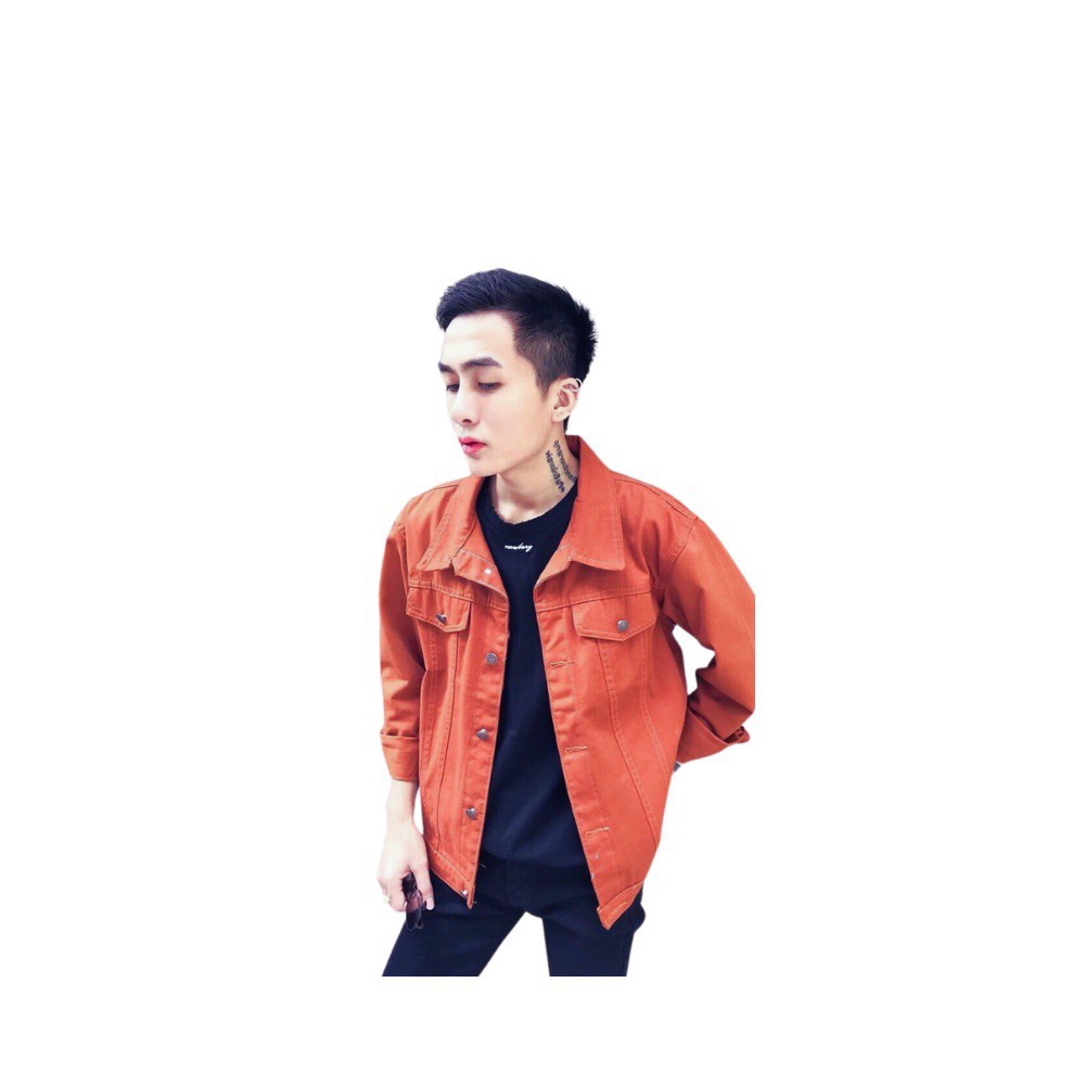 🌟HCM🌟Áo Khoác Kaki Nam unisex Màu Cam_AKKN02️