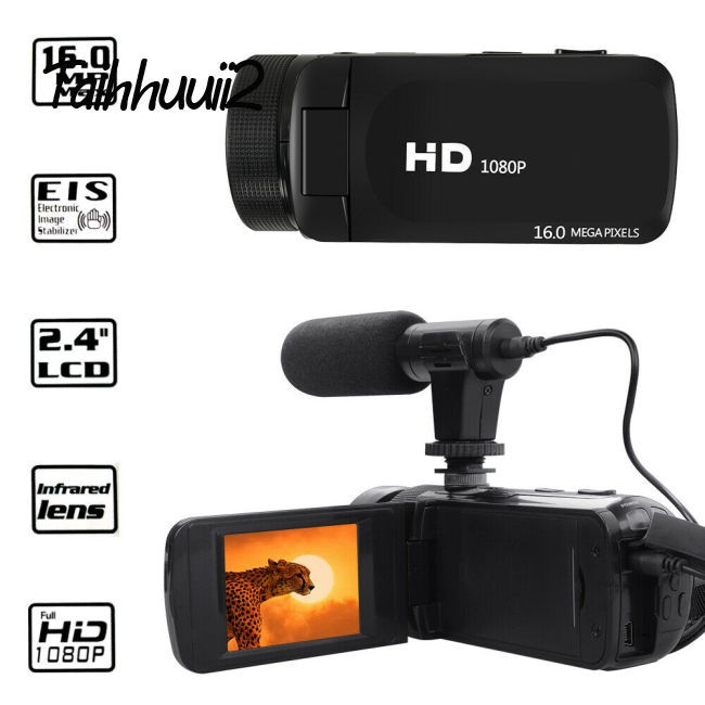 Huuii HD 1080P Digital Video Camera Camcorder W/Microphone Photography 16 Million Pixels