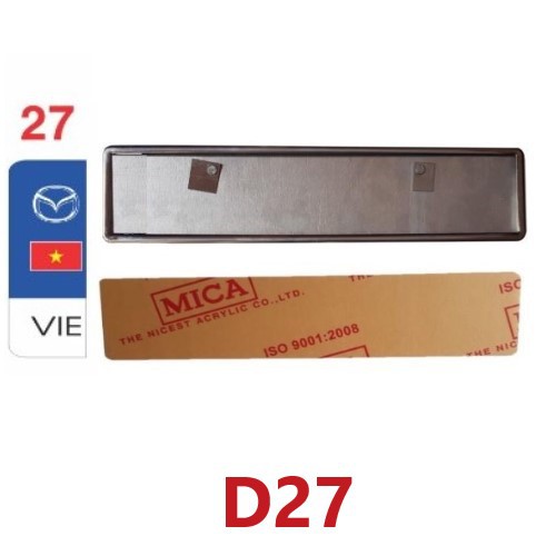 KHUNG BIỂN SỐ DÀI BẰNG INOX  CÓ NHIỀU MẪU CỜ DÀNH CHO XE Ô TÔ MẪU 11-31