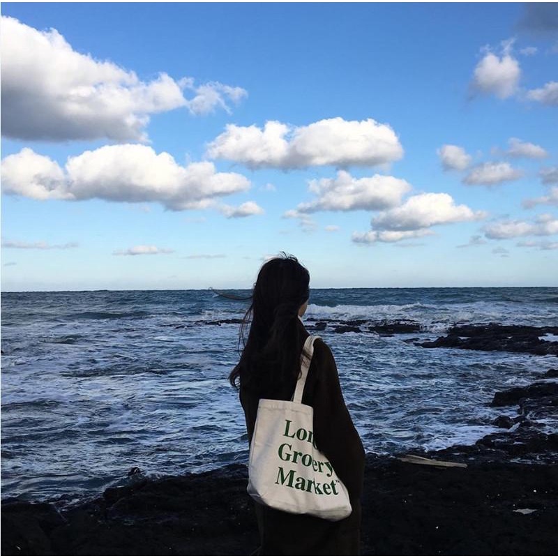 Túi xách canvas đeo vai kiểu dáng đơn giản trẻ trung