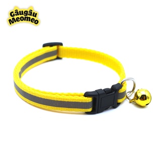 Vòng cổ chó mèo phản quang có chuông (Dài 20 - 35cm; rộng 1cm)