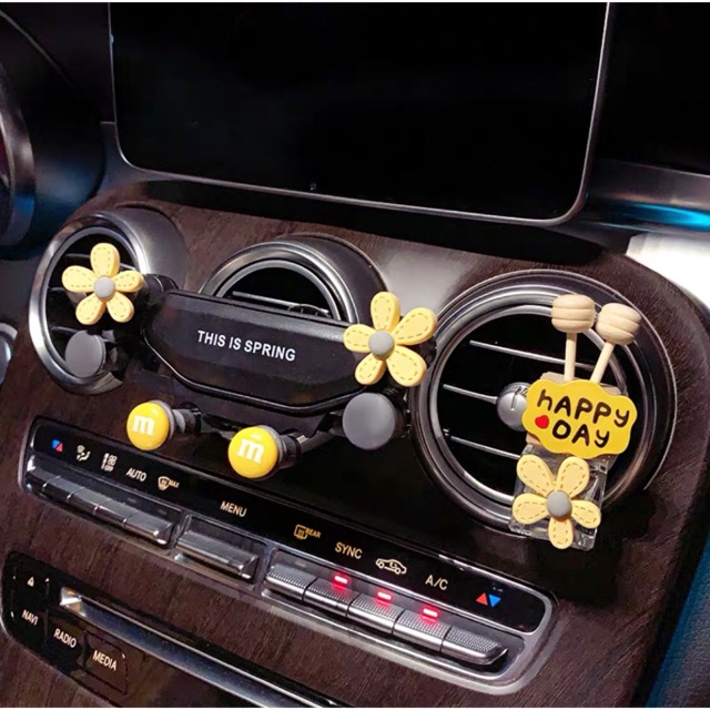 Giá đỡ điện thoại xe hơi kèm tinh dầu thơm trang trí cửa gió xe hơi trang trí ô tô phụ kiện xe hơi cao cấp | BigBuy360 - bigbuy360.vn