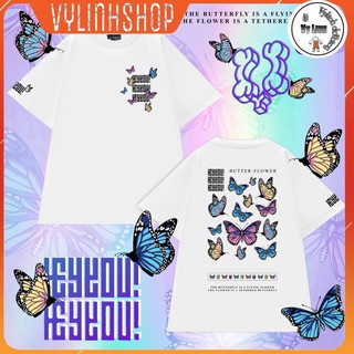 Áo phông nữ VYLINHSHOP  Áo thun HEYYOU BUTTER - FLOWER WHITE TEE 2 màu đen trắng