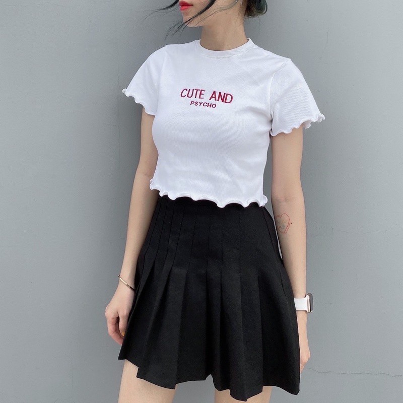 [Rẻ Vô Địch Áo Croptop Tay Ngắn Form Ôm PSY Ulzzang( Có Video, hình thật)