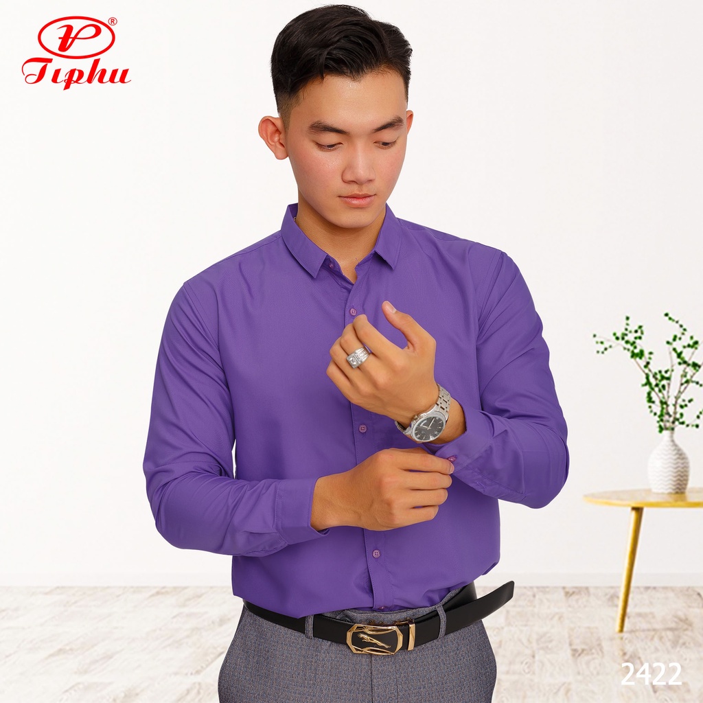 Áo sơ mi nam màu vàng pastel, thương hiệu cao cấp Amazing, dáng body slim fit không túi, style Hàn Quốc trẻ trung