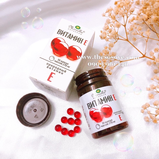 [Mới Về] Vitamin E Đẹp Da 30 Ngày Mirrolla 270 mg hộp 30 viên của Nga | BigBuy360 - bigbuy360.vn